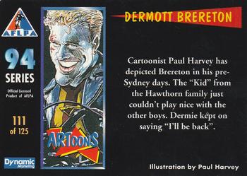 1994 Dynamic AFLPA #111 Dermott Brereton Back